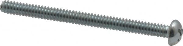 Value Collection - #6-32 UNC, 1-3/4" Length Under Head Phillips Drive Machine Screw - Round Head, Grade 2 Steel, Zinc-Plated Finish, Without Washer - Benchmark Tooling