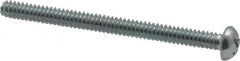 Value Collection - #6-32 UNC, 1-3/4" Length Under Head Phillips Drive Machine Screw - Round Head, Grade 2 Steel, Zinc-Plated Finish, Without Washer - Benchmark Tooling