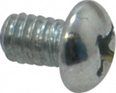 Value Collection - #8-32 UNC, 1/4" Length Under Head Phillips Drive Machine Screw - Round Head, Grade 2 Steel, Zinc-Plated Finish, Without Washer - Benchmark Tooling