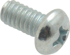 Value Collection - #8-32 UNC, 5/16" Length Under Head Phillips Drive Machine Screw - Round Head, Grade 2 Steel, Zinc-Plated Finish, Without Washer - Benchmark Tooling
