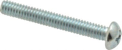 Value Collection - #8-32 UNC, 1-1/4" Length Under Head Phillips Drive Machine Screw - Round Head, Grade 2 Steel, Zinc-Plated Finish, Without Washer - Benchmark Tooling