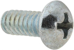 Value Collection - #10-24 UNC, 7/16" Length Under Head Phillips Drive Machine Screw - Round Head, Grade 2 Steel, Zinc-Plated Finish, Without Washer - Benchmark Tooling