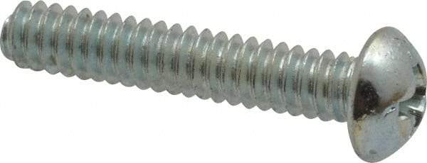 Value Collection - #10-24 UNC, 1" Length Under Head Phillips Drive Machine Screw - Round Head, Grade 2 Steel, Zinc-Plated Finish, Without Washer - Benchmark Tooling