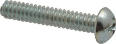 Value Collection - #10-24 UNC, 1" Length Under Head Phillips Drive Machine Screw - Round Head, Grade 2 Steel, Zinc-Plated Finish, Without Washer - Benchmark Tooling