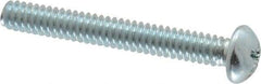 Value Collection - #10-24 UNC, 1-1/2" Length Under Head Phillips Drive Machine Screw - Round Head, Grade 2 Steel, Zinc-Plated Finish, Without Washer - Benchmark Tooling
