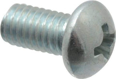 Value Collection - #10-32 UNF, 3/8" Length Under Head Phillips Drive Machine Screw - Round Head, Grade 2 Steel, Zinc-Plated Finish, Without Washer - Benchmark Tooling