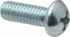 Value Collection - #10-32 UNF, 1/2" Length Under Head Phillips Drive Machine Screw - Round Head, Grade 2 Steel, Zinc-Plated Finish, Without Washer - Benchmark Tooling