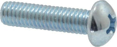 Value Collection - #10-32 UNF, 3/4" Length Under Head Phillips Drive Machine Screw - Round Head, Grade 2 Steel, Zinc-Plated Finish, Without Washer - Benchmark Tooling