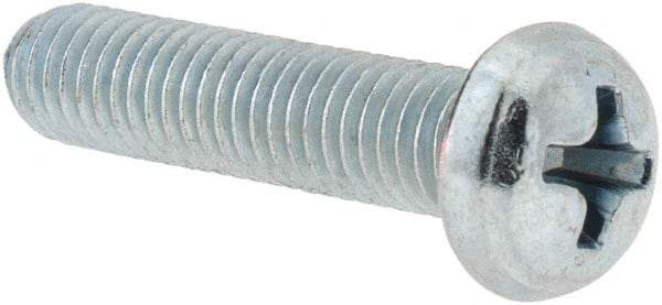 Value Collection - #10-32 UNF, 7/8" Length Under Head Phillips Drive Machine Screw - Round Head, Grade 2 Steel, Zinc-Plated Finish, Without Washer - Benchmark Tooling