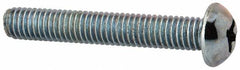 Value Collection - #10-32 UNF, 1-1/4" Length Under Head Phillips Drive Machine Screw - Round Head, Grade 2 Steel, Zinc-Plated Finish, Without Washer - Benchmark Tooling