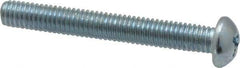 Value Collection - #10-32 UNF, 1-1/2" Length Under Head Phillips Drive Machine Screw - Round Head, Grade 2 Steel, Zinc-Plated Finish, Without Washer - Benchmark Tooling