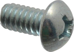 Value Collection - 1/4-20 UNC, 1/2" Length Under Head Phillips Drive Machine Screw - Round Head, Grade 2 Steel, Zinc-Plated Finish, Without Washer - Benchmark Tooling