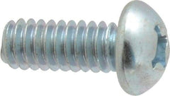 Value Collection - 1/4-20 UNC, 5/8" Length Under Head Phillips Drive Machine Screw - Round Head, Grade 2 Steel, Zinc-Plated Finish, Without Washer - Benchmark Tooling