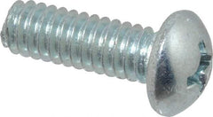 Value Collection - 1/4-20 UNC, 3/4" Length Under Head Phillips Drive Machine Screw - Round Head, Grade 2 Steel, Zinc-Plated Finish, Without Washer - Benchmark Tooling