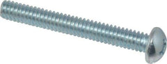 Value Collection - 1/4-20 UNC, 2" Length Under Head Phillips Drive Machine Screw - Round Head, Grade 2 Steel, Zinc-Plated Finish, Without Washer - Benchmark Tooling