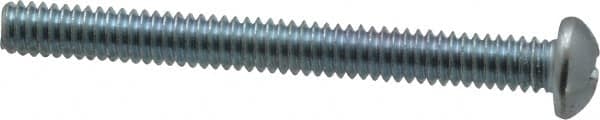 Value Collection - 1/4-20 UNC, 2-1/2" Length Under Head Phillips Drive Machine Screw - Round Head, Grade 2 Steel, Zinc-Plated Finish, Without Washer - Benchmark Tooling
