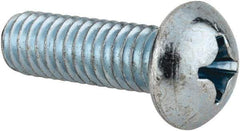 Value Collection - 5/16-18 UNC, 1" Length Under Head Phillips Drive Machine Screw - Round Head, Grade 2 Steel, Zinc-Plated Finish, Without Washer - Benchmark Tooling