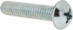 Value Collection - 5/16-18 UNC, 1-1/2" Length Under Head Phillips Drive Machine Screw - Round Head, Grade 2 Steel, Zinc-Plated Finish, Without Washer - Benchmark Tooling