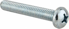 Value Collection - 5/16-18 UNC, 2" Length Under Head Phillips Drive Machine Screw - Round Head, Grade 2 Steel, Zinc-Plated Finish, Without Washer - Benchmark Tooling