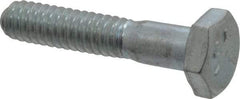 Made in USA - 1/4-20 UNC, 1-1/4" Length Under Head Hex Head Cap Screw - Partially Threaded, Grade 5 Steel, Zinc-Plated Finish, 7/16" Hex - Benchmark Tooling