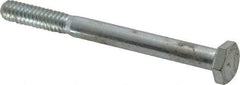 Made in USA - 1/4-20 UNC, 2-3/4" Length Under Head Hex Head Cap Screw - Partially Threaded, Grade 5 Steel, Zinc-Plated Finish, 7/16" Hex - Benchmark Tooling