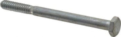Made in USA - 1/4-20 UNC, 3" Length Under Head Hex Head Cap Screw - Partially Threaded, Grade 5 Steel, Zinc-Plated Finish, 7/16" Hex - Benchmark Tooling