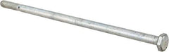 Made in USA - 1/4-20 UNC, 6" Length Under Head Hex Head Cap Screw - Partially Threaded, Grade 5 Steel, Zinc-Plated Finish, 7/16" Hex - Benchmark Tooling