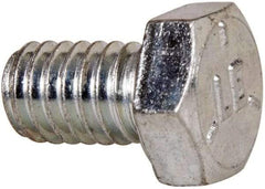 Made in USA - 5/16-18 UNC, 1/2" Length Under Head Hex Head Cap Screw - Fully Threaded, Grade 5 Steel, Zinc-Plated Finish, 1/2" Hex - Benchmark Tooling