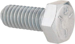 Made in USA - 5/16-18 UNC, 3/4" Length Under Head Hex Head Cap Screw - Fully Threaded, Grade 5 Steel, Zinc-Plated Finish, 1/2" Hex - Benchmark Tooling