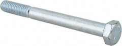 Made in USA - 5/16-18 UNC, 3-1/4" Length Under Head Hex Head Cap Screw - Partially Threaded, Grade 5 Steel, Zinc-Plated Finish, 1/2" Hex - Benchmark Tooling
