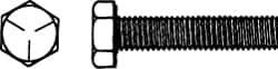 Made in North America - 5/8-18 UNF, 5-1/2" Length Under Head Hex Head Cap Screw - Fully Threaded, Grade 5 Steel, Zinc-Plated Finish, 15/16" Hex - Benchmark Tooling