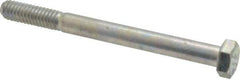 Made in USA - 5/16-18 UNC, 3-1/2" Length Under Head Hex Head Cap Screw - Partially Threaded, Grade 5 Steel, Zinc-Plated Finish, 1/2" Hex - Benchmark Tooling