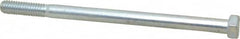 Made in USA - 5/16-18 UNC, 5" Length Under Head Hex Head Cap Screw - Partially Threaded, Grade 5 Steel, Zinc-Plated Finish, 1/2" Hex - Benchmark Tooling