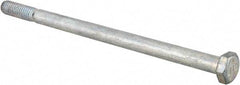 Made in USA - 5/16-18 UNC, 5-1/2" Length Under Head Hex Head Cap Screw - Partially Threaded, Grade 5 Steel, Zinc-Plated Finish, 1/2" Hex - Benchmark Tooling