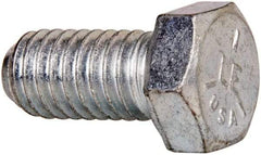 Made in USA - 3/8-16 UNC, 3/4" Length Under Head Hex Head Cap Screw - Fully Threaded, Grade 5 Steel, Zinc-Plated Finish, 9/16" Hex - Benchmark Tooling