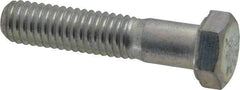 Made in USA - 3/8-16 UNC, 1-3/4" Length Under Head Hex Head Cap Screw - Partially Threaded, Grade 5 Steel, Zinc-Plated Finish, 9/16" Hex - Benchmark Tooling