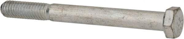 Made in USA - 3/8-16 UNC, 3-3/4" Length Under Head Hex Head Cap Screw - Partially Threaded, Grade 5 Steel, Zinc-Plated Finish, 9/16" Hex - Benchmark Tooling