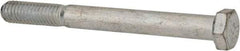 Made in USA - 3/8-16 UNC, 3-3/4" Length Under Head Hex Head Cap Screw - Partially Threaded, Grade 5 Steel, Zinc-Plated Finish, 9/16" Hex - Benchmark Tooling