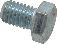 Made in USA - 1/2-13 UNC, 3/4" Length Under Head Hex Head Cap Screw - Fully Threaded, Grade 5 Steel, Zinc-Plated Finish, 3/4" Hex - Benchmark Tooling