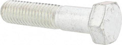 Made in USA - 1/2-13 UNC, 2-1/4" Length Under Head Hex Head Cap Screw - Partially Threaded, Grade 5 Steel, Zinc-Plated Finish, 3/4" Hex - Benchmark Tooling