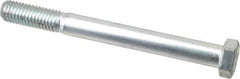 Made in USA - 1/2-13 UNC, 5" Length Under Head Hex Head Cap Screw - Partially Threaded, Grade 5 Steel, Zinc-Plated Finish, 3/4" Hex - Benchmark Tooling