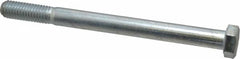 Made in USA - 1/2-13 UNC, 6" Length Under Head Hex Head Cap Screw - Partially Threaded, Grade 5 Steel, Zinc-Plated Finish, 3/4" Hex - Benchmark Tooling