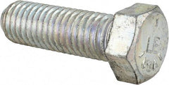 Made in USA - 9/16-12 UNC, 1-3/4" Length Under Head Hex Head Cap Screw - Fully Threaded, Grade 5 Steel, Zinc-Plated Finish, 13/16" Hex - Benchmark Tooling