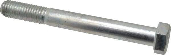 Made in USA - 5/8-11 UNC, 5-1/2" Length Under Head Hex Head Cap Screw - Partially Threaded, Grade 5 Steel, Zinc-Plated Finish, 15/16" Hex - Benchmark Tooling