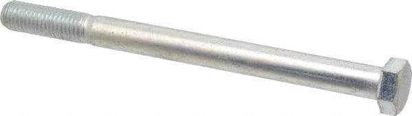 Made in USA - 5/8-11 UNC, 8" Length Under Head Hex Head Cap Screw - Partially Threaded, Grade 5 Steel, Zinc-Plated Finish, 15/16" Hex - Benchmark Tooling
