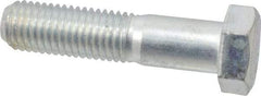 Made in USA - 3/4-10 UNC, 3-1/4" Length Under Head Hex Head Cap Screw - Partially Threaded, Grade 5 Steel, Zinc-Plated Finish, 1-1/8" Hex - Benchmark Tooling
