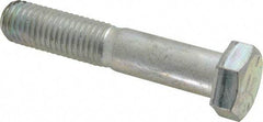 Made in USA - 3/4-10 UNC, 4" Length Under Head Hex Head Cap Screw - Partially Threaded, Grade 5 Steel, Zinc-Plated Finish, 1-1/8" Hex - Benchmark Tooling