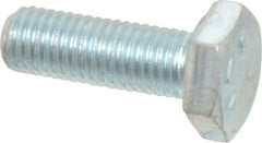 Made in USA - 1/4-28 UNF, 3/4" Length Under Head Hex Head Cap Screw - Fully Threaded, Grade 5 Steel, Zinc-Plated Finish, 1/2" Hex - Benchmark Tooling
