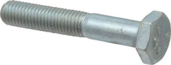Made in USA - 1/4-28 UNF, 1-1/2" Length Under Head Hex Head Cap Screw - Partially Threaded, Grade 5 Steel, Zinc-Plated Finish, 1/2" Hex - Benchmark Tooling