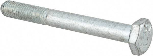 Made in USA - 1/4-28 UNF, 2-1/4" Length Under Head Hex Head Cap Screw - Partially Threaded, Grade 5 Steel, Zinc-Plated Finish, 1/2" Hex - Benchmark Tooling